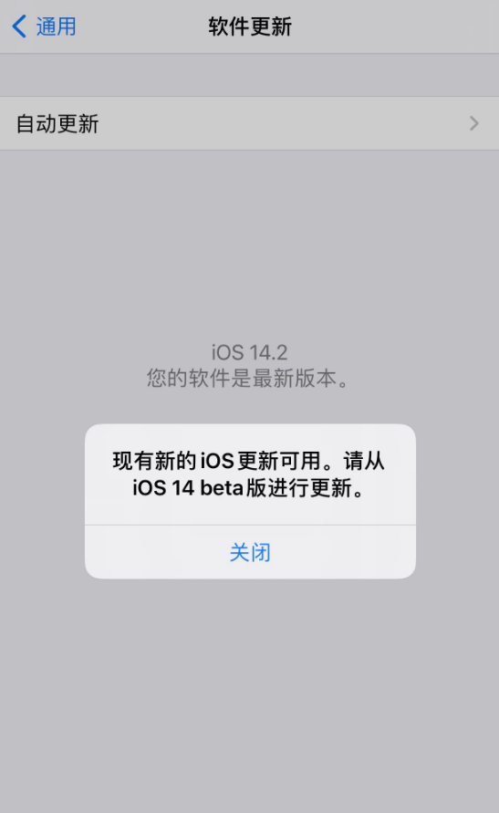 排浦镇苹果手机维修分享iOS 14.2 反复出现更新提示，需等待苹果修复 